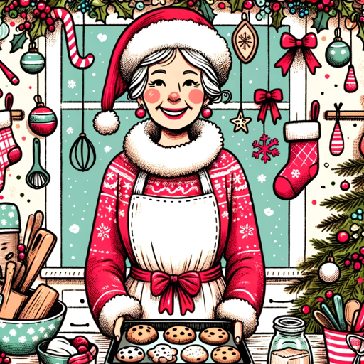 Mrs Claus - GPTs Chat with Mrs Claus about Christmas recipes and what Santa is up to. Get a recipe from Santa.